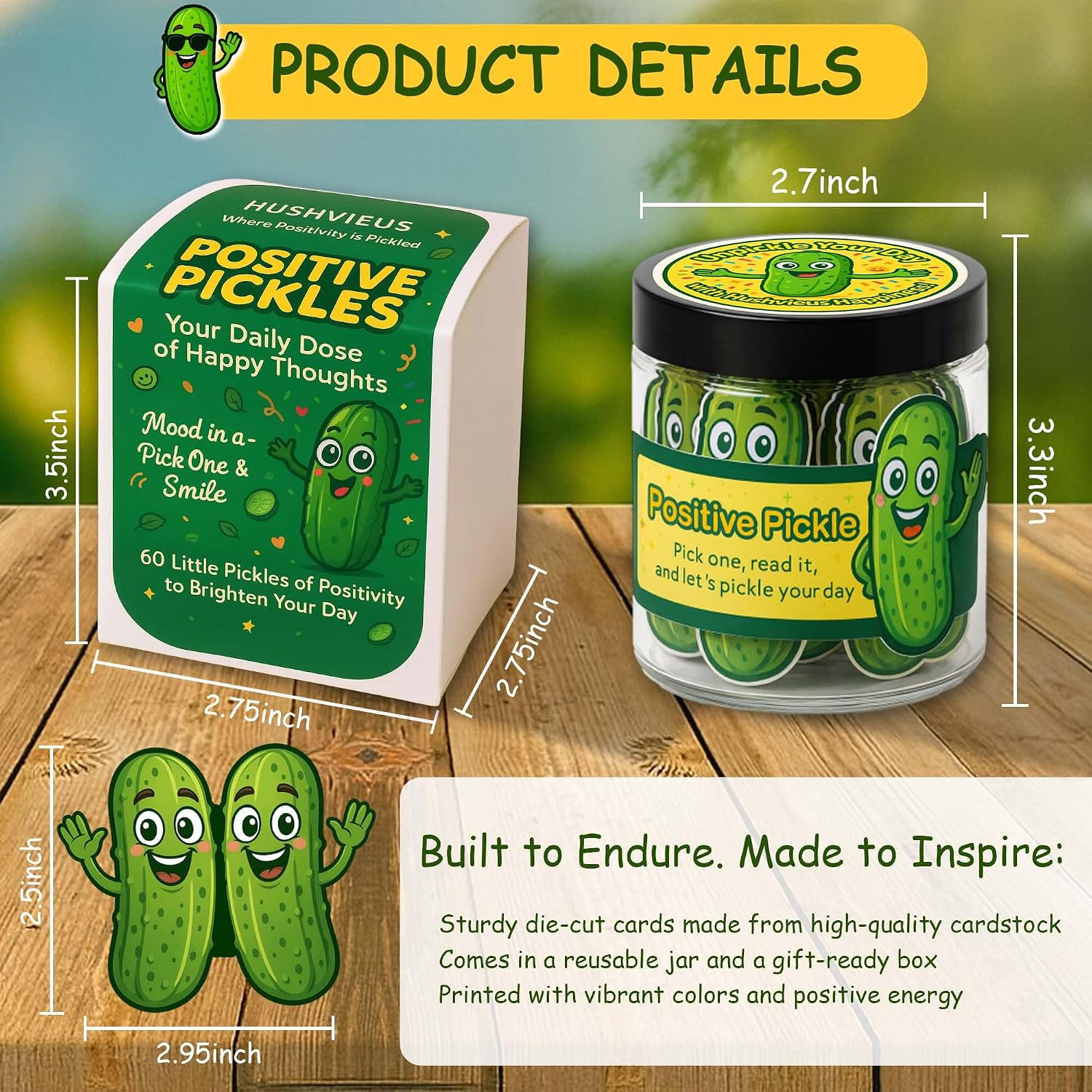 Positive Pickle Jar – 60 Uplifting Affirmation Cards