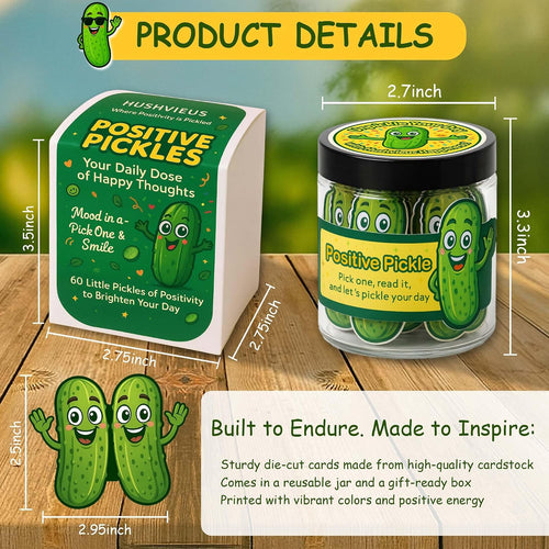 Positive Pickle Jar – 60 Uplifting Affirmation Cards