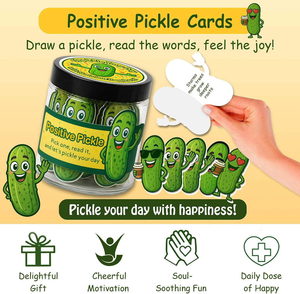 Positive Pickle Jar – 60 Uplifting Affirmation Cards